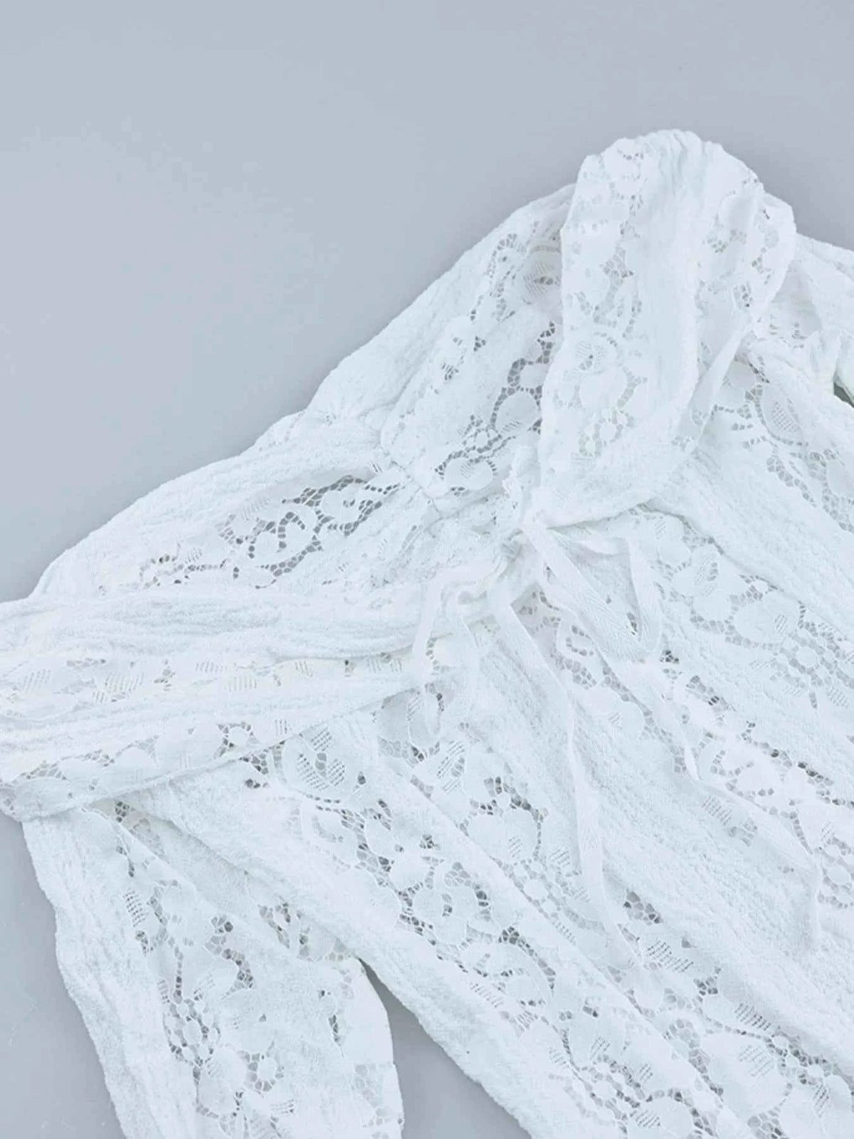 Lace Off-Shoulder Flounce Sleeve Maxi Dress