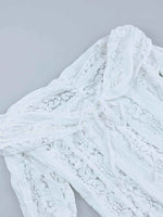 Lace Off-Shoulder Flounce Sleeve Maxi Dress