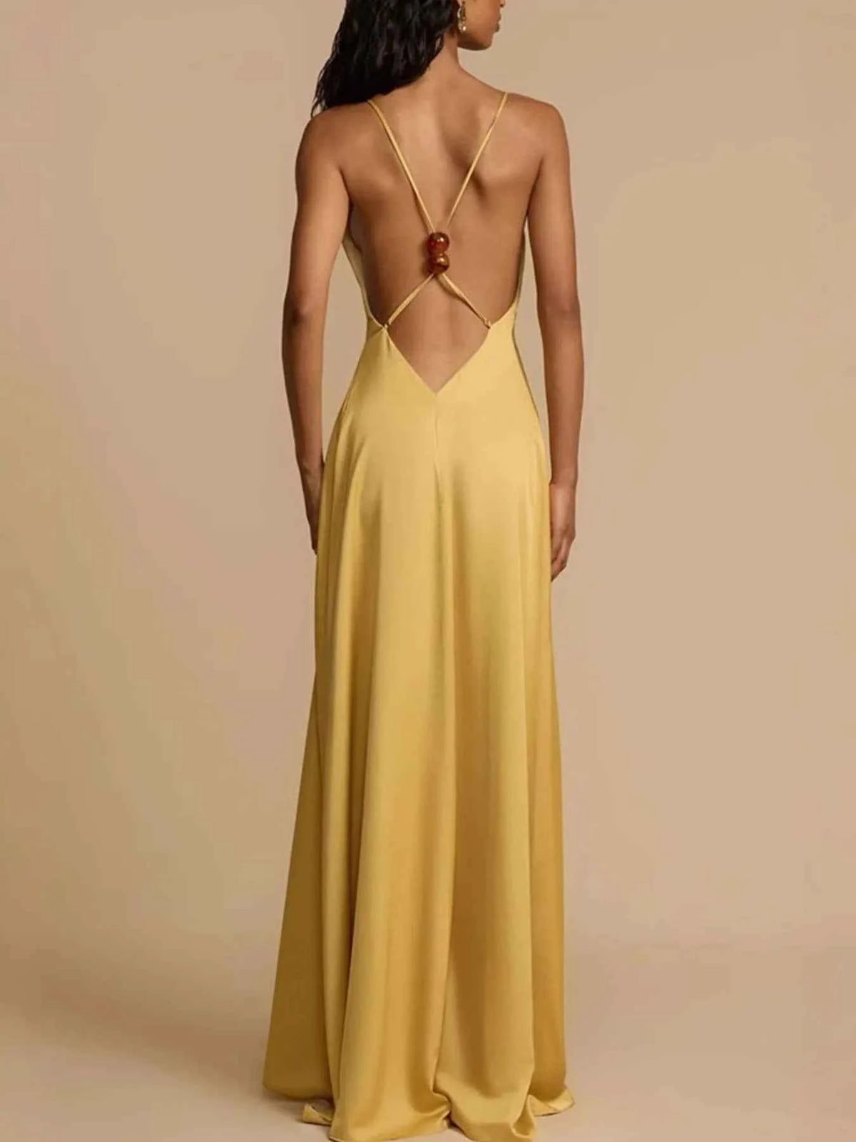 Deep V-Neck Maxi Dress