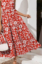 FAM-FAM Tiered Printed Square Neck Cami Dress for a perfect OOTD – dress to impress outfits from Amexza