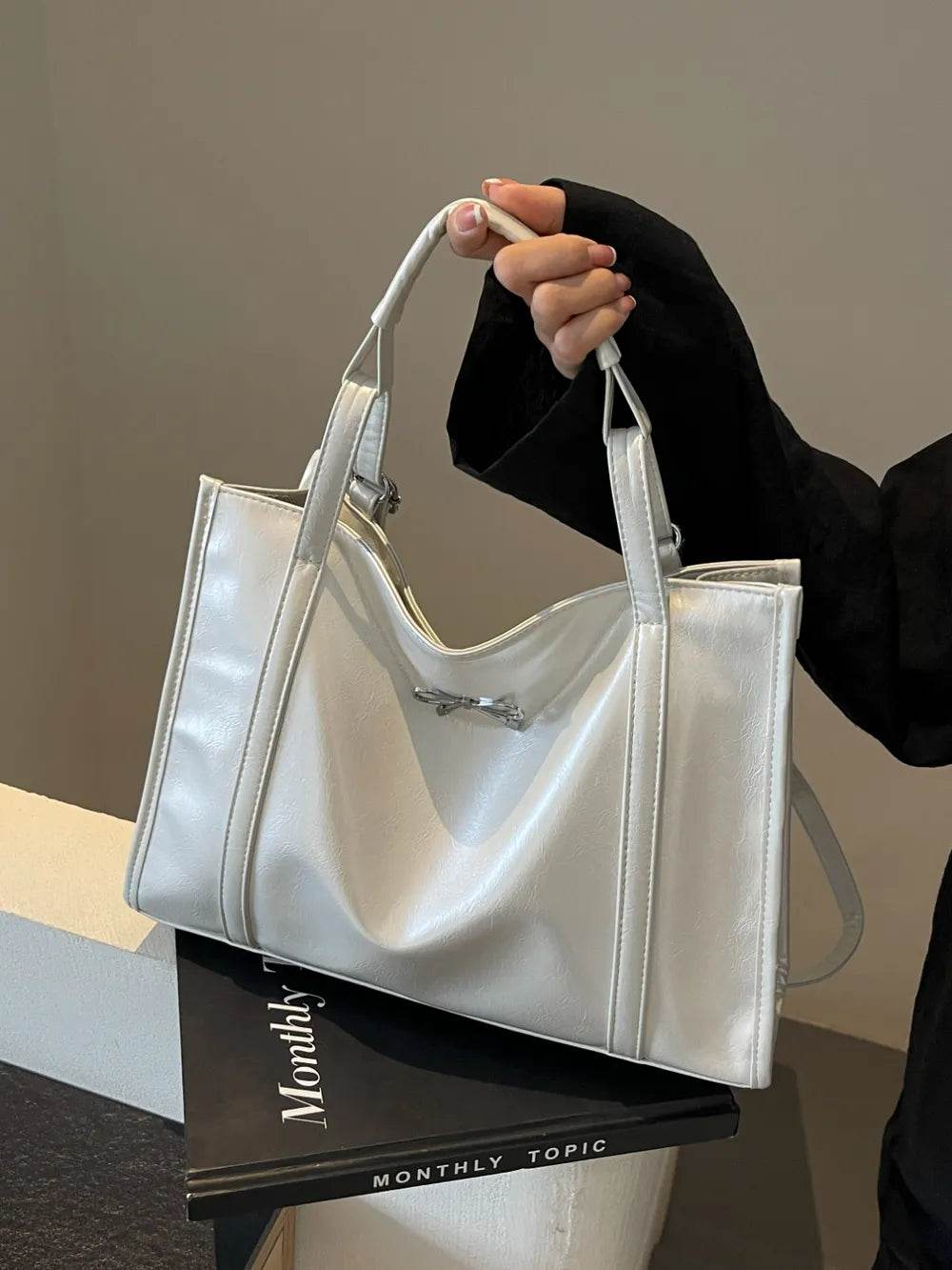 PU Leather Bow Shoulder Bag for a perfect OOTD – dress to impress outfits from Amexza