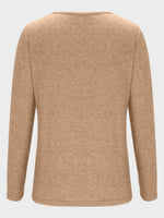 Crisscross V-Neck Long Sleeve T-Shirt - Amexza