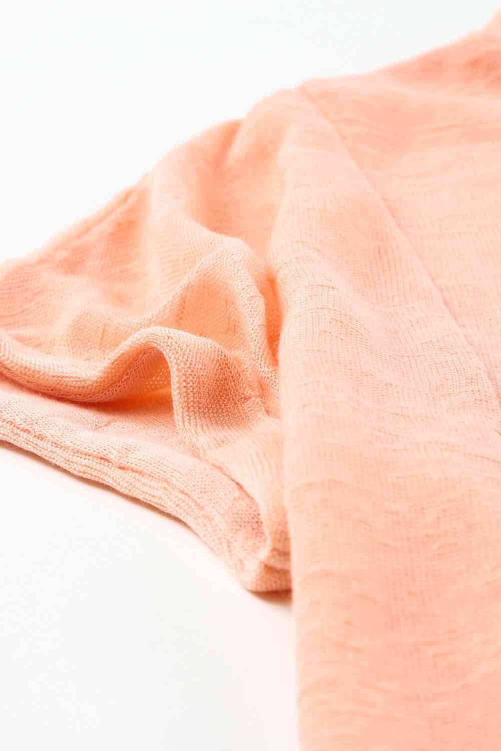 Round Neck Short Sleeve Sheer Cover-Up for a perfect OOTD – dress to impress outfits from Amexza