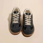 Lace Up Round Toe Flat Sneakers Black for a perfect OOTD – dress to impress outfits from Amexza