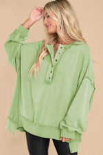Exposed Seam Long Sleeve Sweatshirt for a perfect OOTD – dress to impress outfits from Amexza