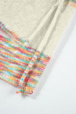 Contrast Half Button Long Sleeve Sweater for a perfect OOTD – dress to impress outfits from Amexza