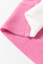 Exposed Seam Contrast Long Sleeve Sweatshirt for a perfect OOTD – dress to impress outfits from Amexza