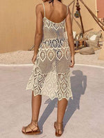 Openwork Scoop Neck Spaghetti Strap Cover-Up Dress for a perfect OOTD – dress to impress outfits from Amexza