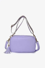 PU Leather Tassel Crossbody Bag Lavendar One Size for a perfect OOTD – dress to impress outfits from Amexza