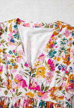 Floral Short Sleeve V Neck Dress with Pockets for a perfect OOTD – dress to impress outfits from Amexza