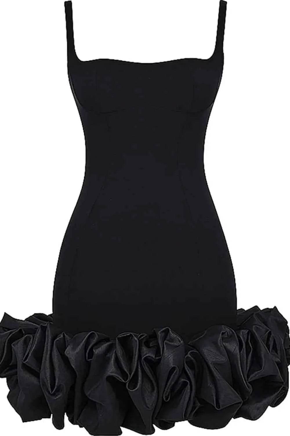 Ruched Square Neck Sleeve Mini Dress for a perfect OOTD – dress to impress outfits from Amexza