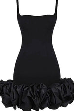 Ruched Square Neck Sleeve Mini Dress for a perfect OOTD – dress to impress outfits from Amexza