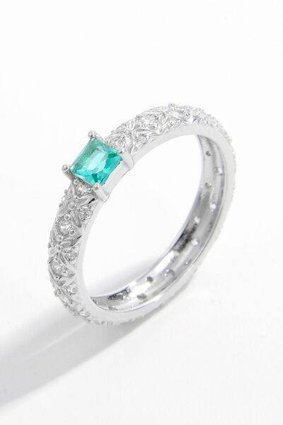 925 Sterling Silver Square Zircon Ring for a perfect OOTD – dress to impress outfits from Amexza