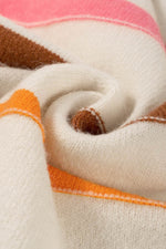 Contrast Striped Round Neck Drop Shoulder Sweater for a perfect OOTD – dress to impress outfits from Amexza