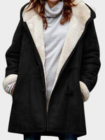 Full Size Pocketed Long Sleeve Hooded Toggle Jacket - Amexza