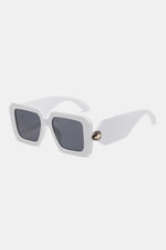 Polycarbonate Frame Square Sunglasses White One Size for a perfect OOTD – dress to impress outfits from Amexza
