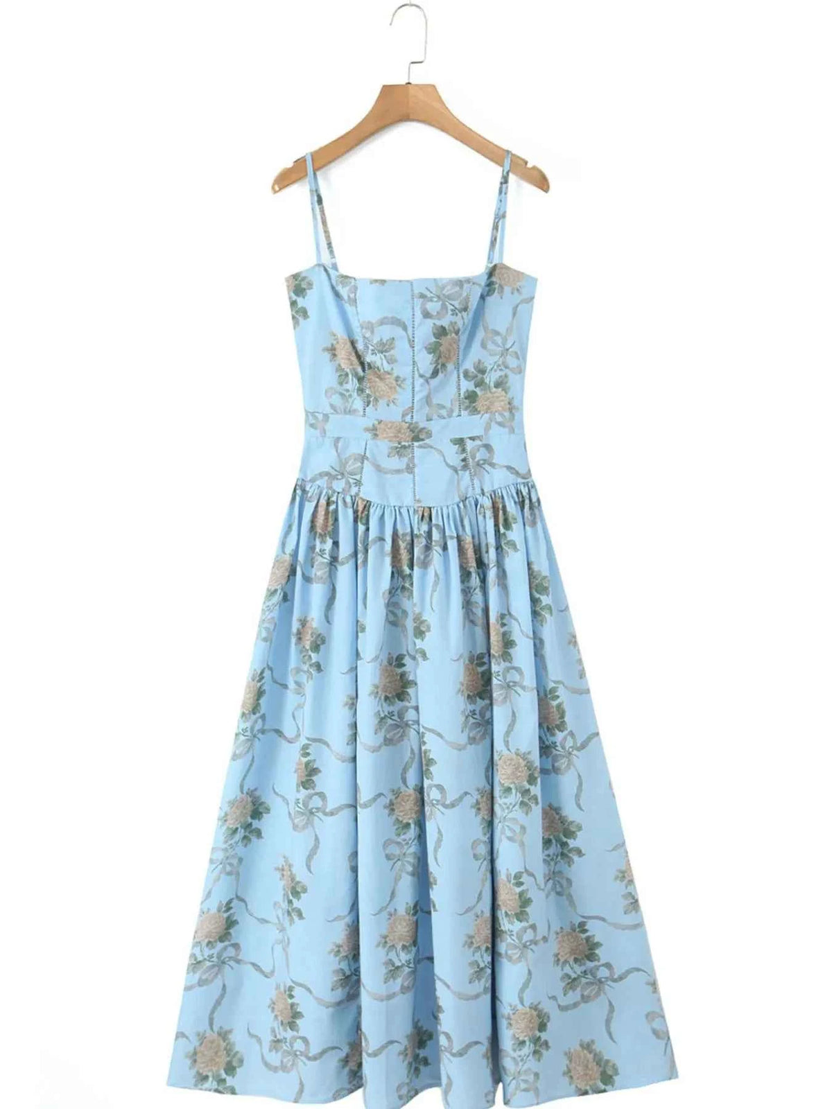 Floral Print Square Neck Cami Maxi Dress