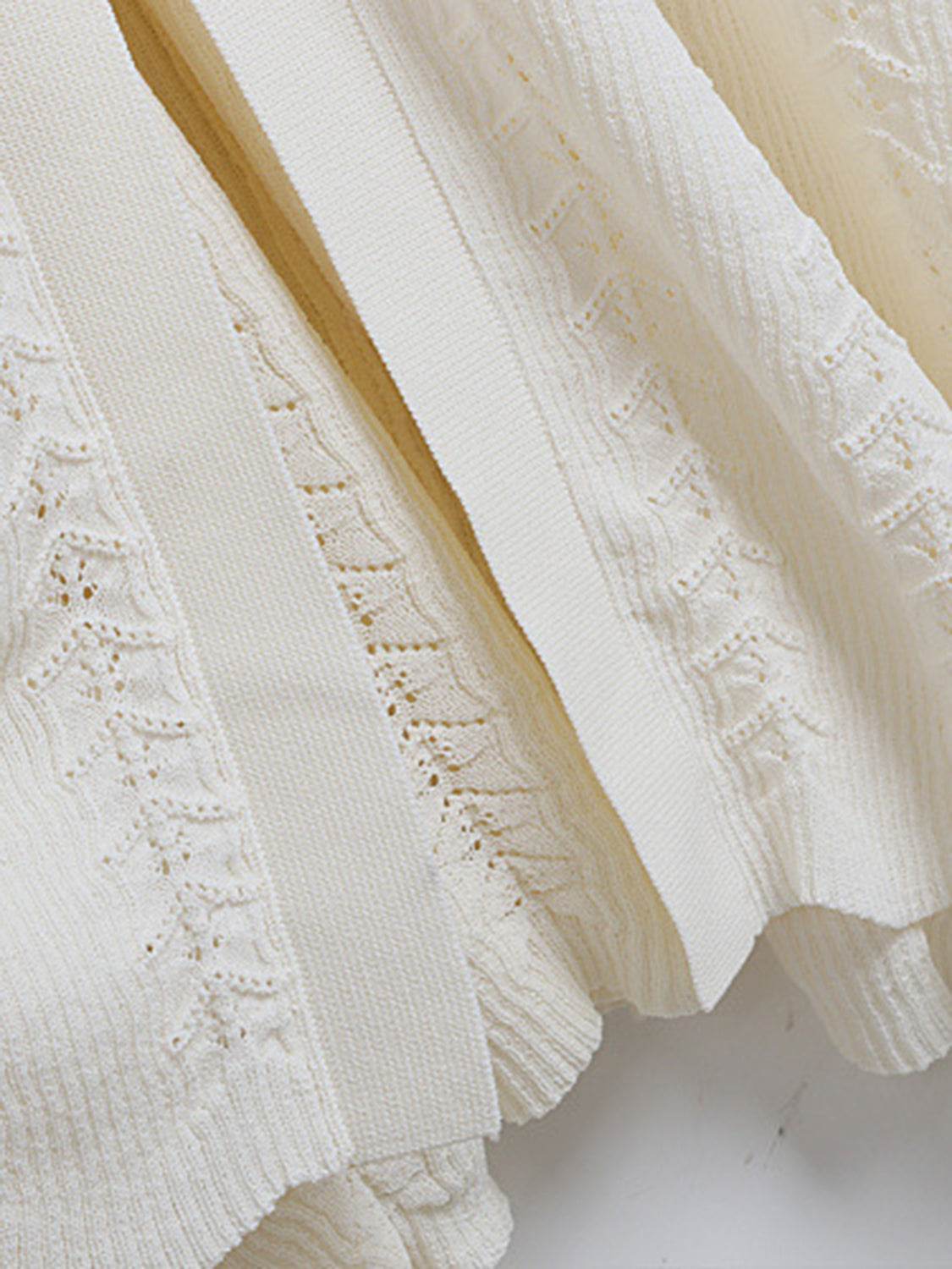 Openwork Round Neck Long Sleeve Sweater Dress for a perfect OOTD – dress to impress outfits from Amexza