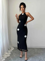 Flower Halter Neck Dress