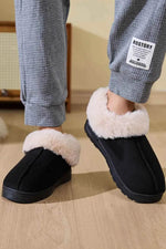 Faux Fur Round Toe Platform Slippers for a perfect OOTD – dress to impress outfits from Amexza