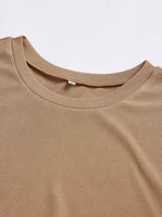 Round Neck Long Sleeve Top and Tied Pants Set for a perfect OOTD – dress to impress outfits from Amexza