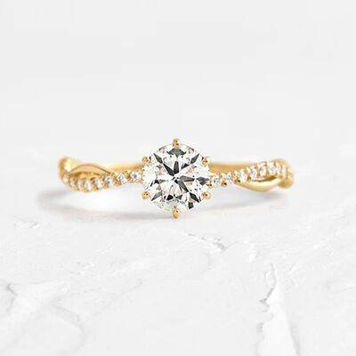925 Sterling Silver Inlaid Zircon Ring for a perfect OOTD – dress to impress outfits from Amexza