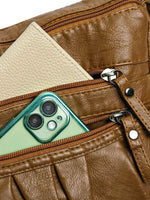 PU Leather Ruched Adjustable Strap Shoulder Bag for a perfect OOTD – dress to impress outfits from Amexza