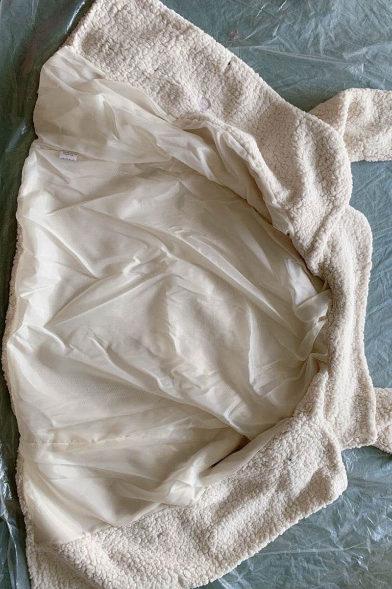 Ivy Lane Full Size Lapel Collar Sherpa Coat - Amexza