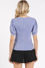 Mittoshop Mineral Wash Puff Sleeve Rib Knit Top for a perfect OOTD – dress to impress outfits from Amexza