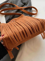 Fringe Solid Color Shoulder Bag for a perfect OOTD – dress to impress outfits from Amexza