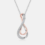 925 Sterling Silver Inlaid Moissanite Infinity Pendant Necklace for a perfect OOTD – dress to impress outfits from Amexza