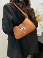 PU Leather Shoulder Bag Pumpkin One Size for a perfect OOTD – dress to impress outfits from Amexza