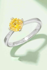 1 Carat Moissanite 925 Sterling Silver Solitaire Ring Gold for a perfect OOTD – dress to impress outfits from Amexza