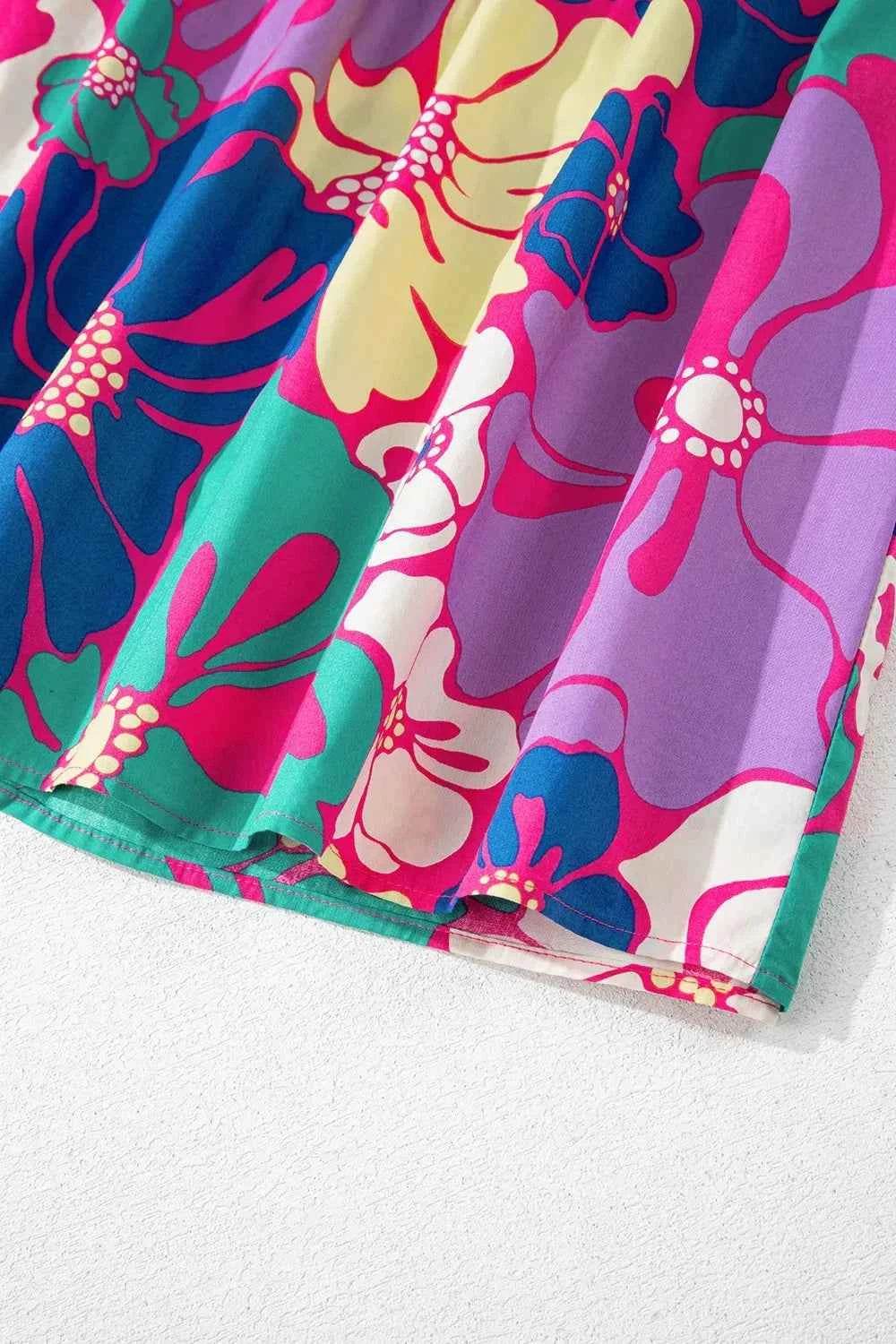 Floral Print Shirred Spaghetti Strap Loose Maxi Dress for a perfect OOTD – dress to impress outfits from Amexza