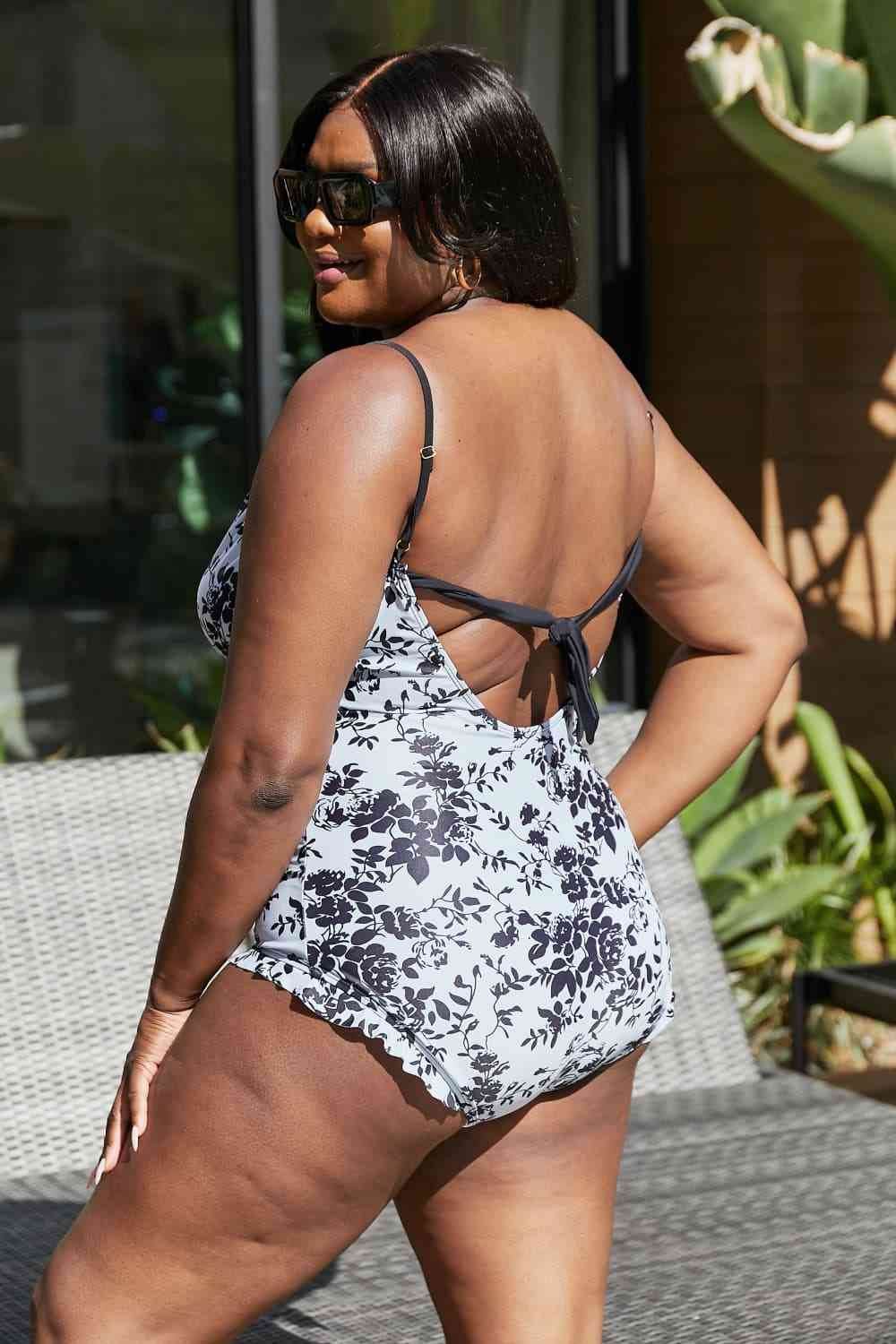 Marina West Swim Côte d'Azur Ruffle Trim One-Piece Swimsuit for a perfect OOTD – dress to impress outfits from Amexza