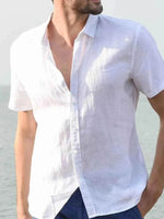 Men's Full Size Button Up Short Sleeve Shirt Plus Size for a perfect OOTD – dress to impress outfits from Amexza