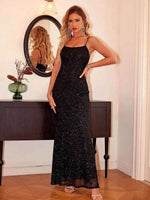 Sequin Square Neck Maxi Cami Dress for a perfect OOTD – dress to impress outfits from Amexza