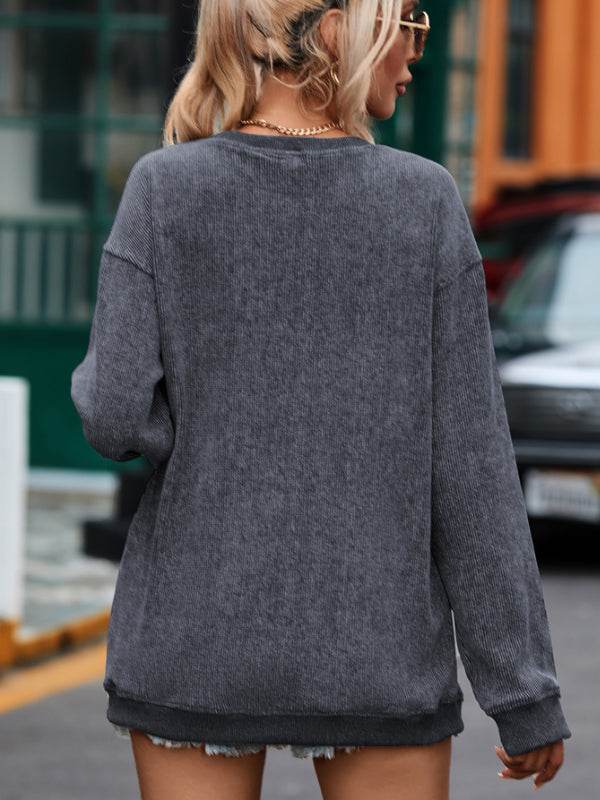 Full Size MERRY CHRISTMAS Round Neck Long Sleeve Sweatshirt for a perfect OOTD – dress to impress outfits from Amexza