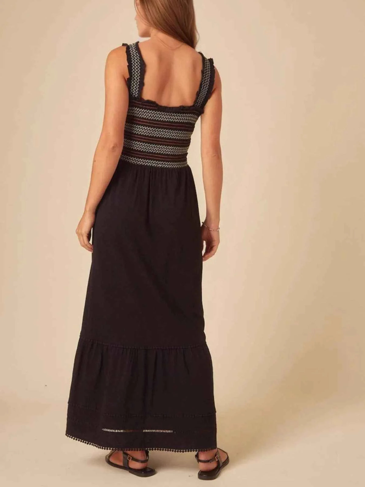 Tiered Square Neck Maxi Dress