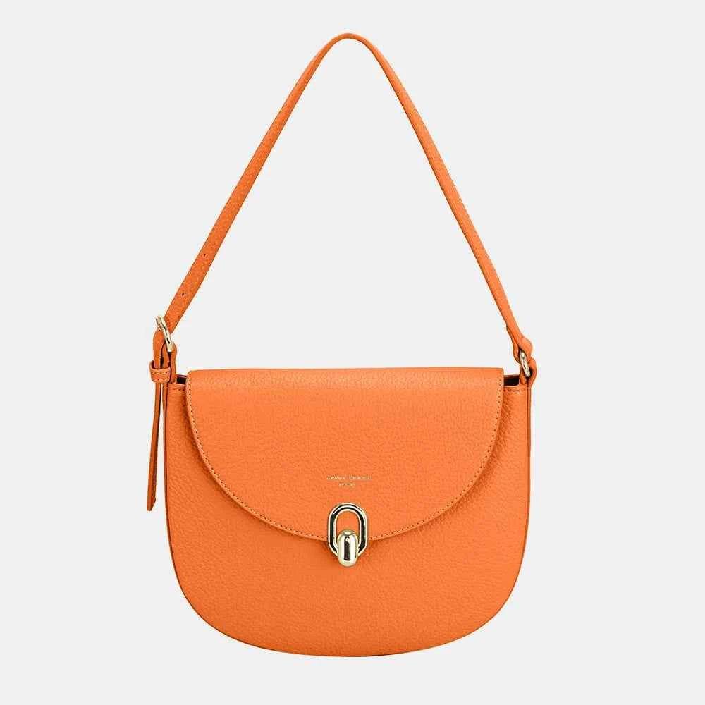 David Jones Metal Buckle Shoulder Bag Orange One Size for a perfect OOTD – dress to impress outfits from Amexza