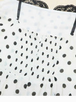 Polka Dot Sweetheart Neckline Maxi Dress