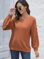 Round Neck Dropped Shoulder Sweater for a perfect OOTD – dress to impress outfits from Amexza
