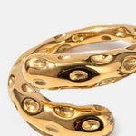 Titanium Steel Gold-Plated Bypass Ring for a perfect OOTD – dress to impress outfits from Amexza