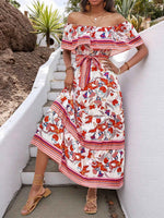 Off-Shoulder Floral Maxi Dress