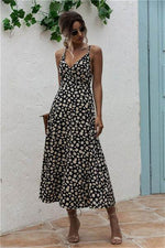 Daisy Print Surplice Midi Cami Dress for a perfect OOTD – dress to impress outfits from Amexza