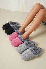 Cable-Knit Fluff Round Toe Slippers for a perfect OOTD – dress to impress outfits from Amexza