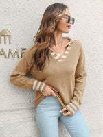 Johnny Collar Drop Shoulder Sweater Camel for a perfect OOTD – dress to impress outfits from Amexza