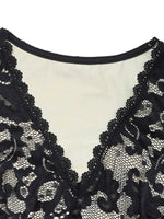 Lace V-Neck Long Sleeve Maxi Dress