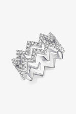 Adored Moissanite Zigzag Stacking Rings for a perfect OOTD – dress to impress outfits from Amexza