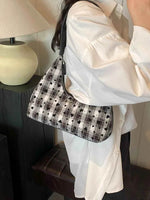 Bow Moon Shape Shoulder Bag Black One Size for a perfect OOTD – dress to impress outfits from Amexza